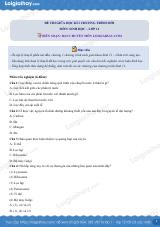 Đề thi giữa kì 1 Sinh 11 Chân trời sáng tạo - Đề số 2